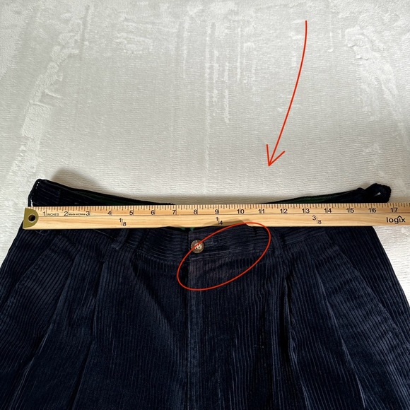 VTG Valentino Jeans Pants Men Size 42 / 34 Blue Corduroy Cotton Blend W32 L29 - Picture 13 of 13